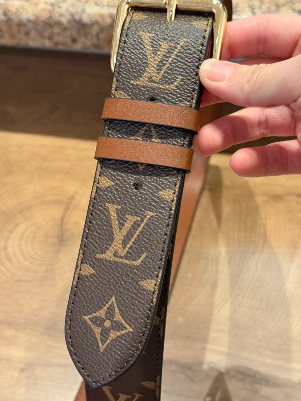 Louis Vuitton Monogram Wide Adjustable Bag Shoulder Strap ~120cm Gold Hardware - Picture 4 of 15